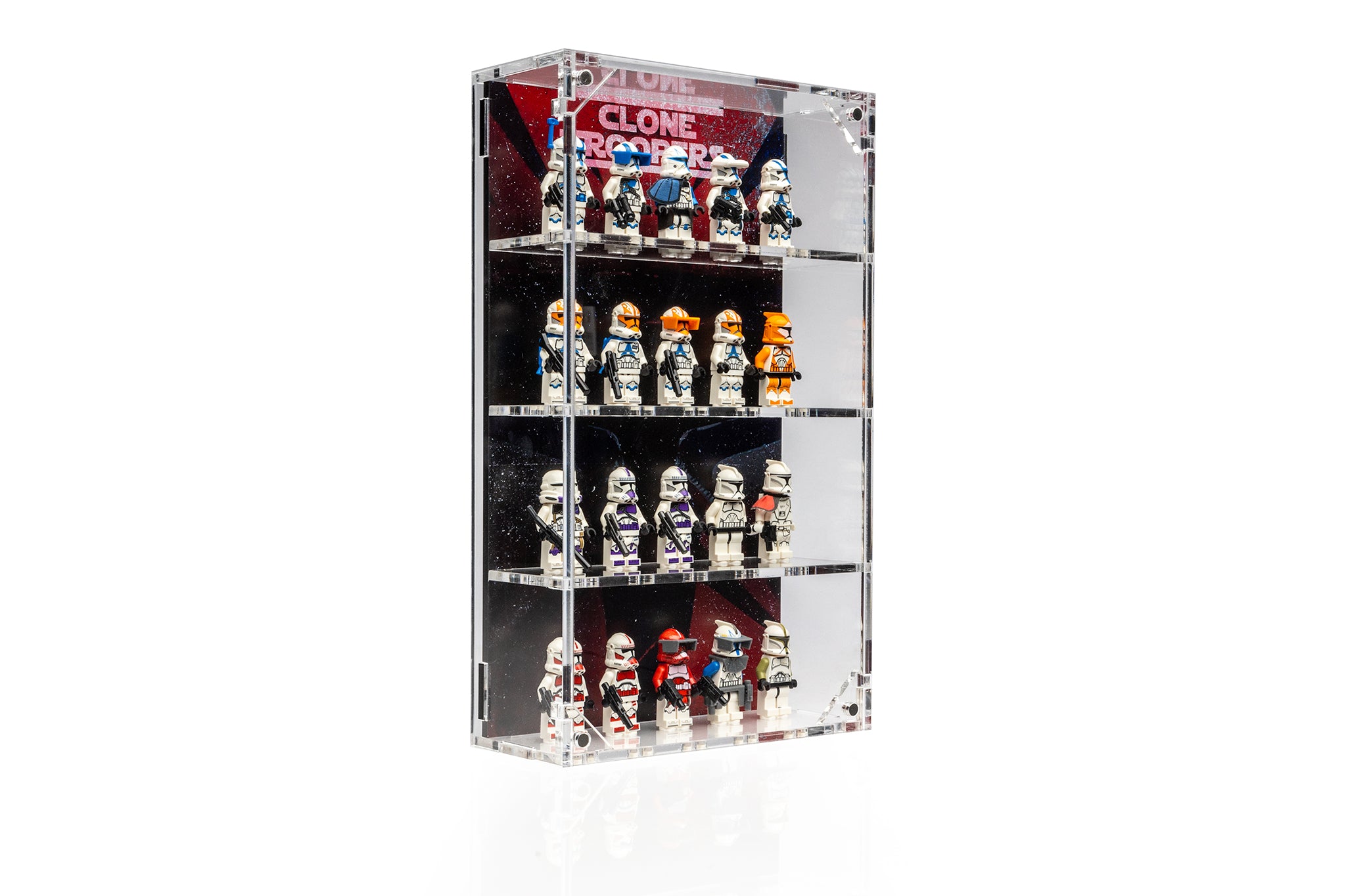 Wall Mounted Display Cases for 20 Clone Trooper LEGO® Minifigures