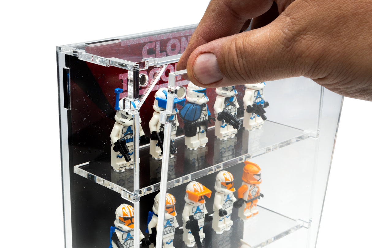 Wall Mounted Display Cases for 20 Clone Trooper LEGO® Minifigures