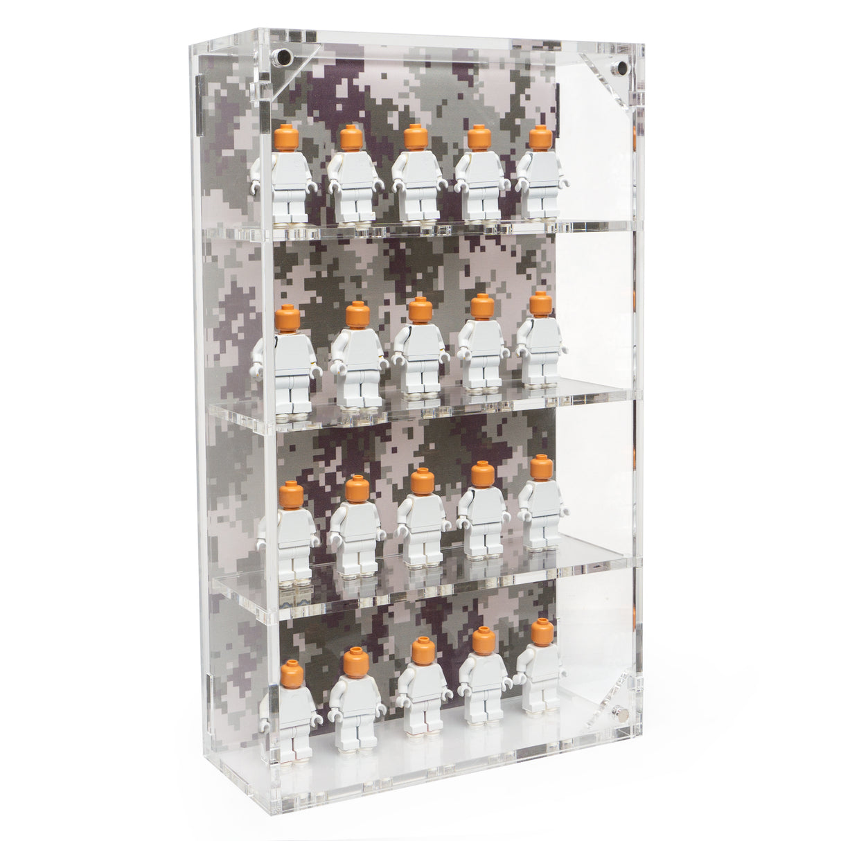 LEGO® Military Minifigure 20-Count Wall-Mounted Display Case (Digital Gray)