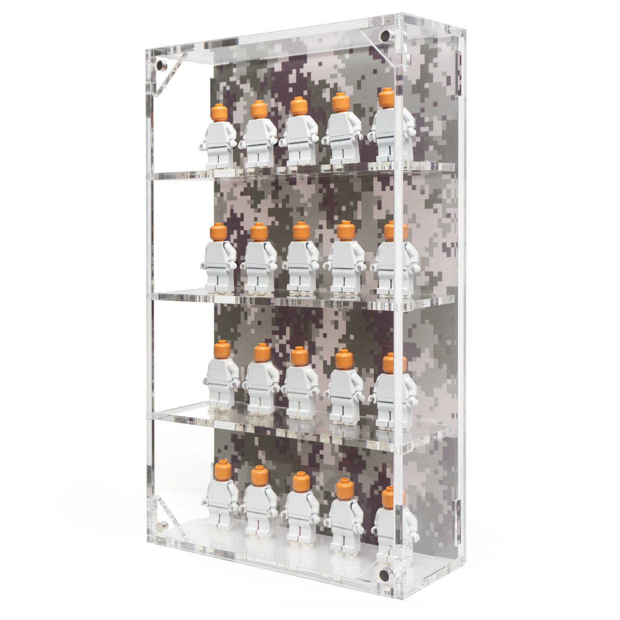 LEGO® Military Minifigure 20-Count Wall-Mounted Display Case (Digital Gray)