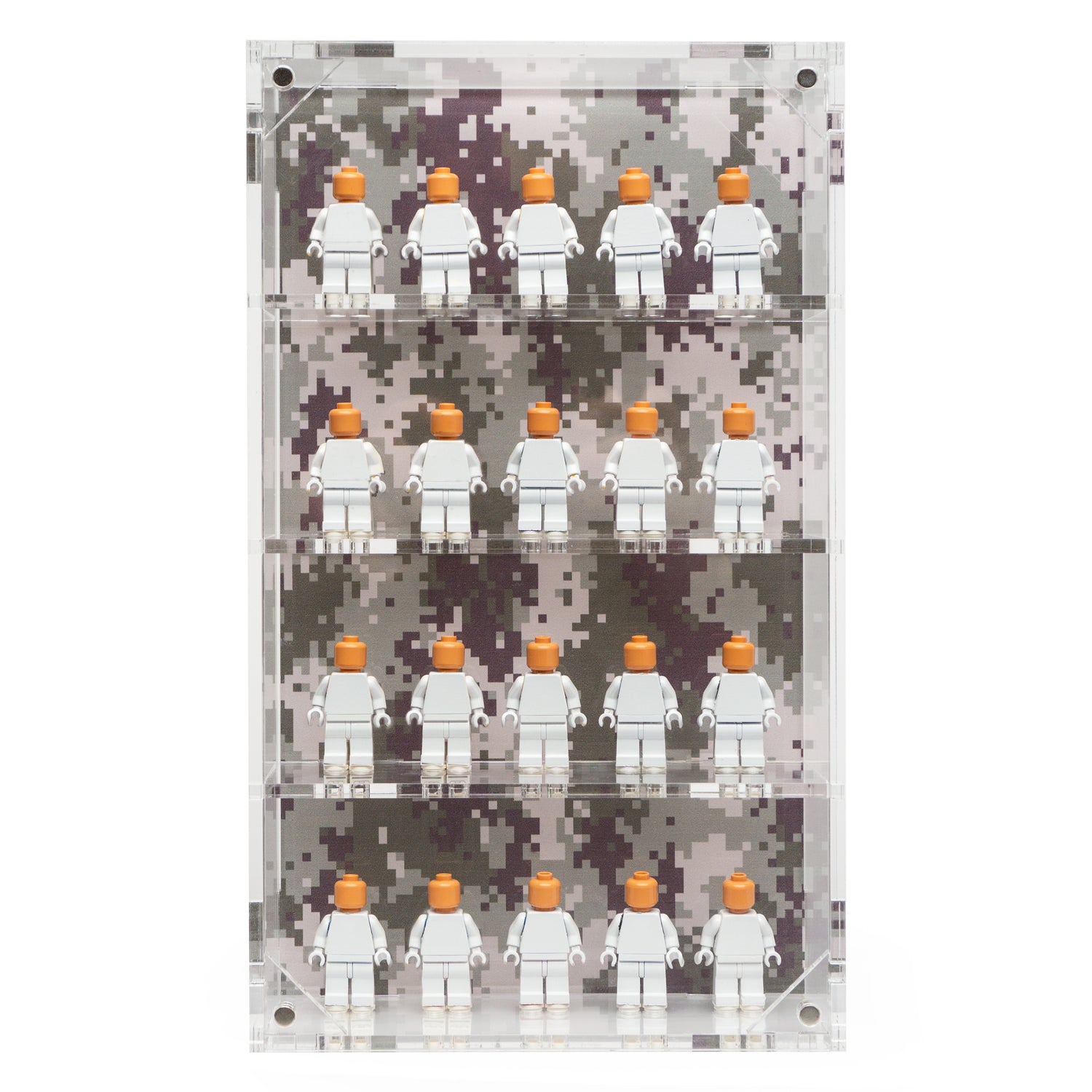LEGO® Military Minifigure 20-Count Wall-Mounted Display Case (Digital Gray)