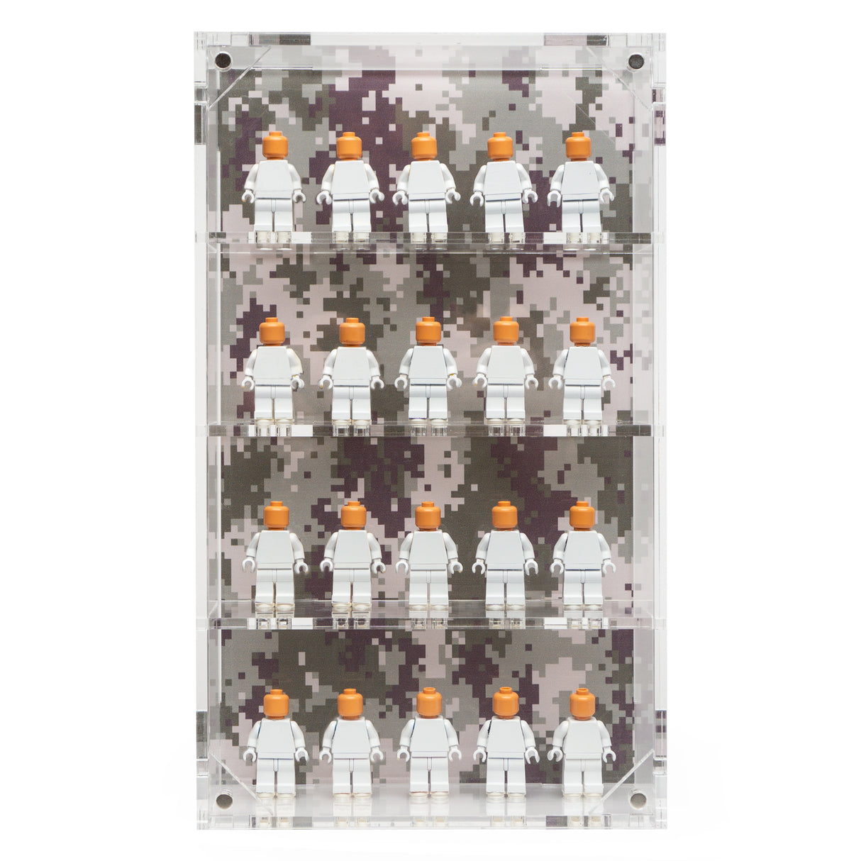 LEGO® Military Minifigure 20-Count Wall-Mounted Display Case (Digital Gray)