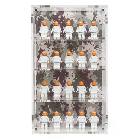 LEGO® Military Minifigure 20-Count Wall-Mounted Display Case (Digital Gray)