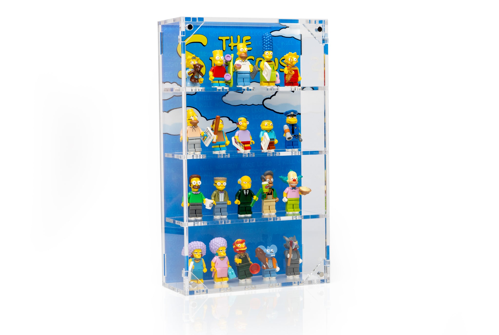 Wall Mounted Display Case for 20 LEGO® The Simpsons Minifigures