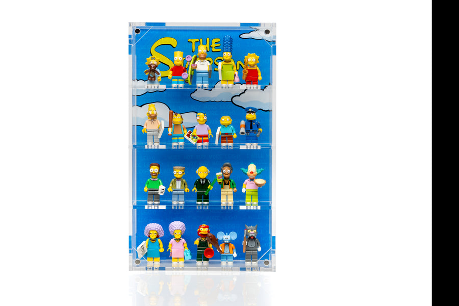 Wall Mounted Display Case for 20 LEGO® The Simpsons Minifigures - BrickShell Cases