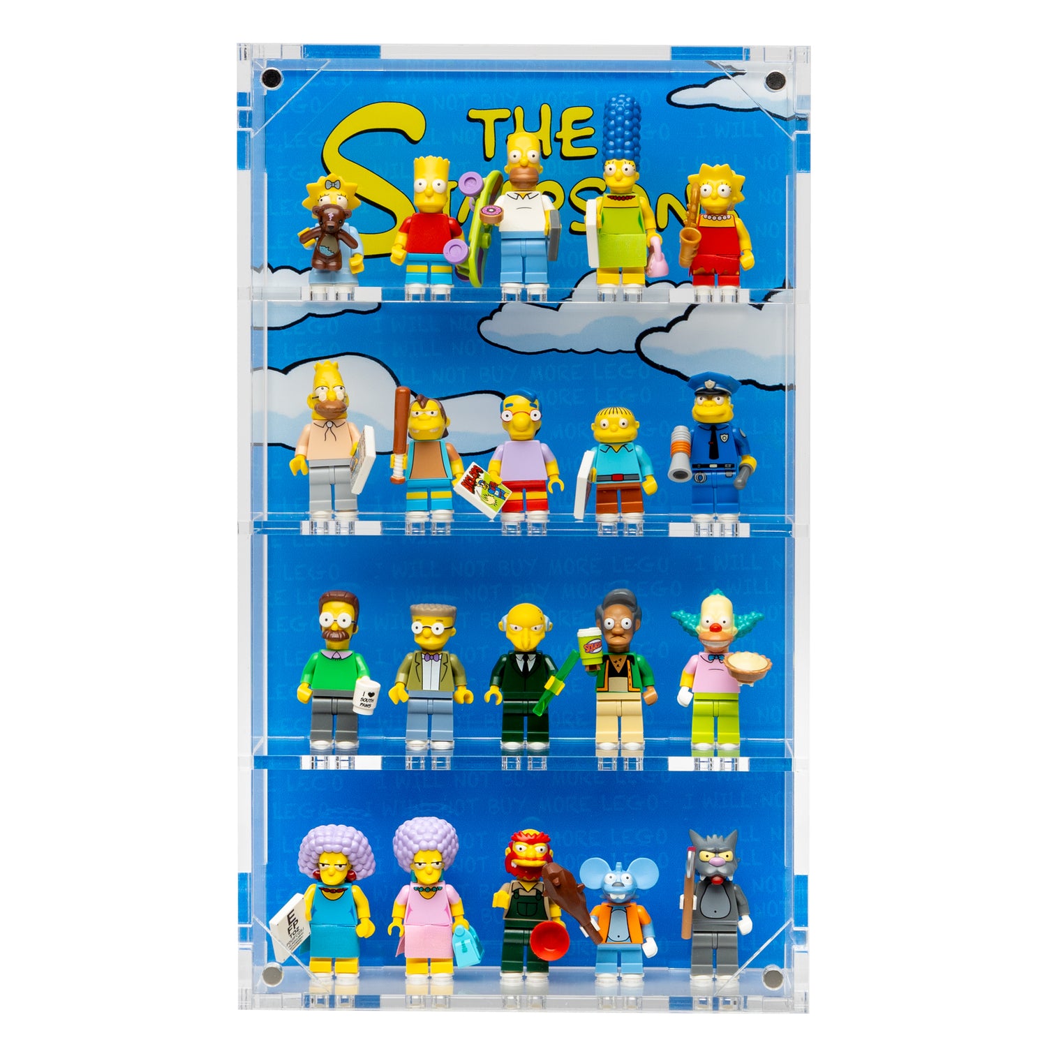 Wall Mounted Display Case for 20 LEGO® The Simpsons Minifigures