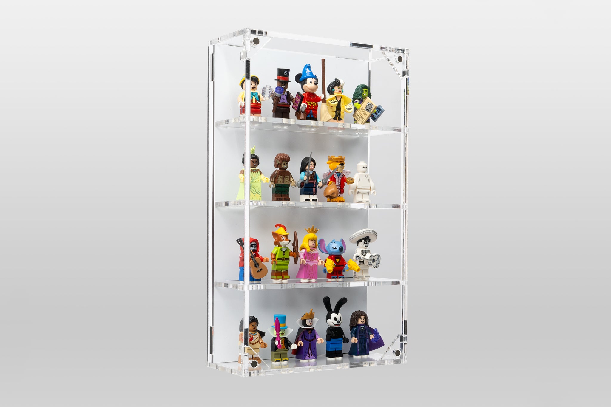 Wall Mounted Display Cases for 20 LEGO® Minifigures - BrickShell Cases