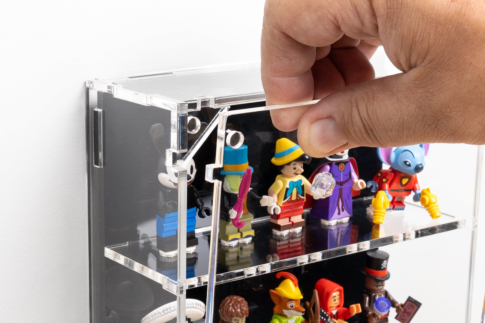 Wall Mounted Display Cases for 80 LEGO® Minifigures - BrickShell Cases