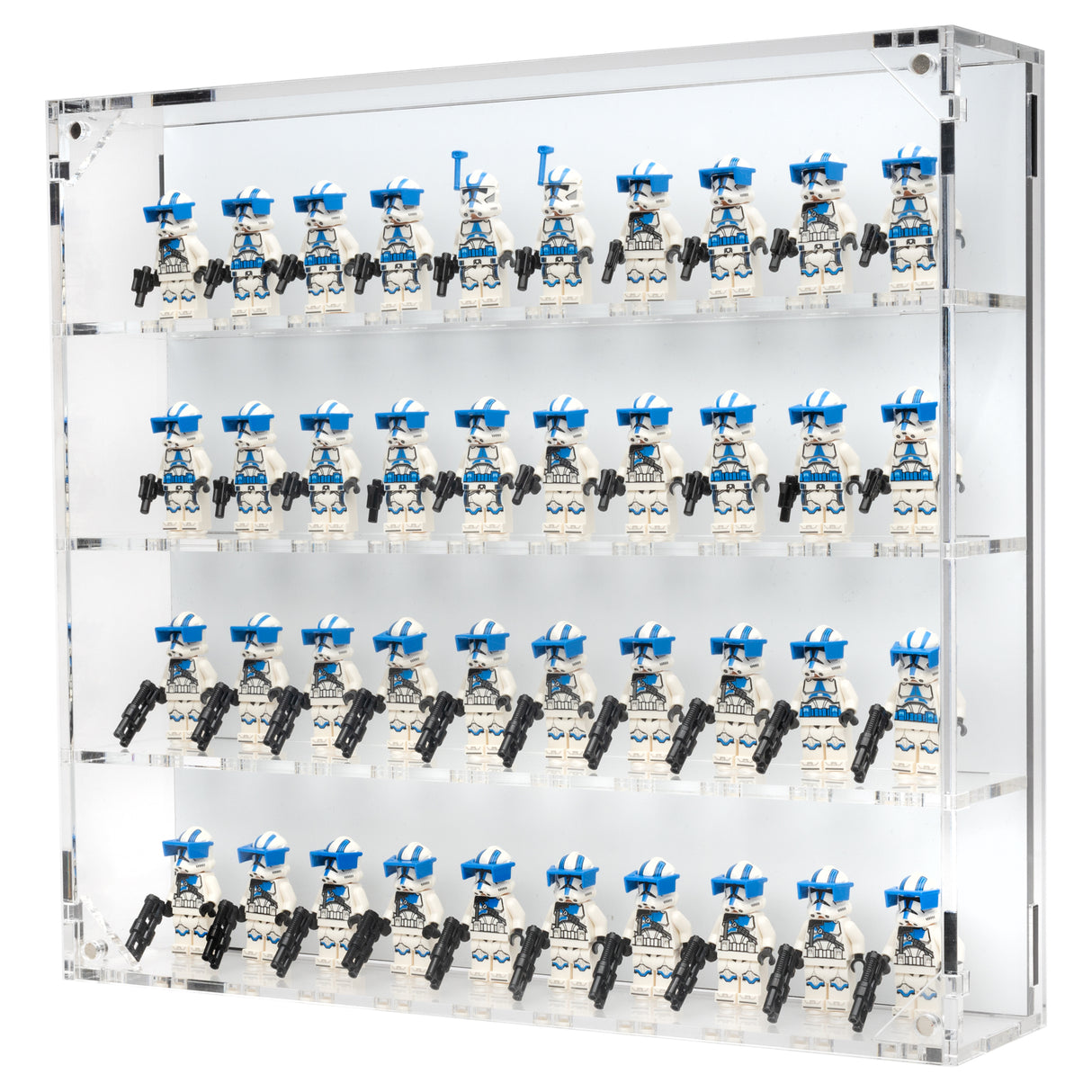 Wall Mounted Display Cases for 40 LEGO® Minifigures - White