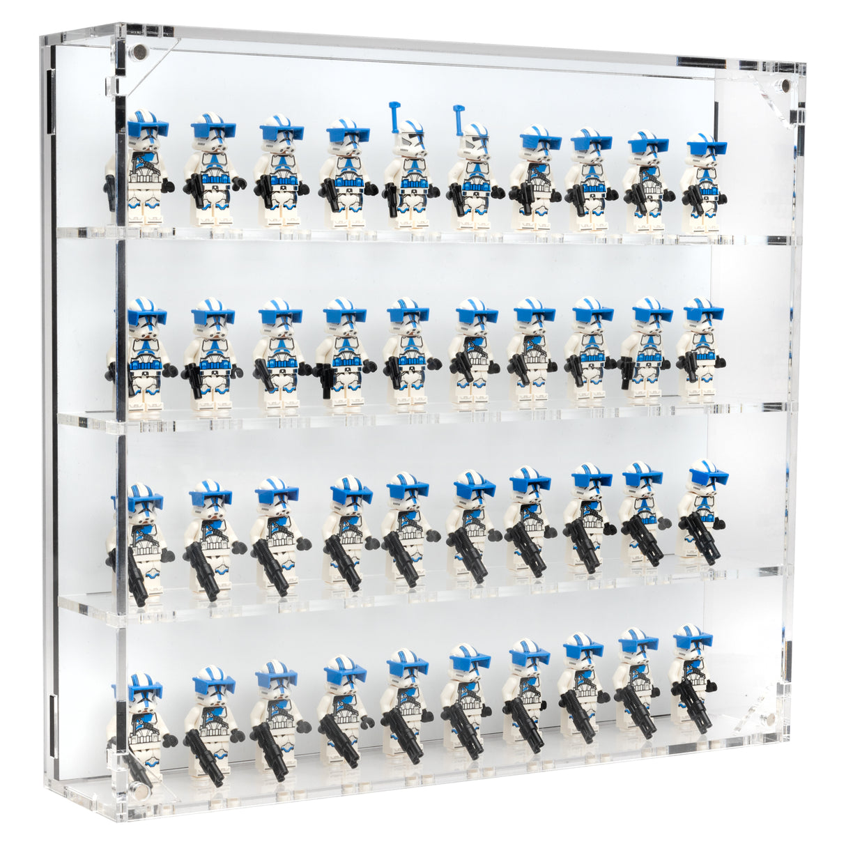 Wall Mounted Display Cases for 40 LEGO® Minifigures - White