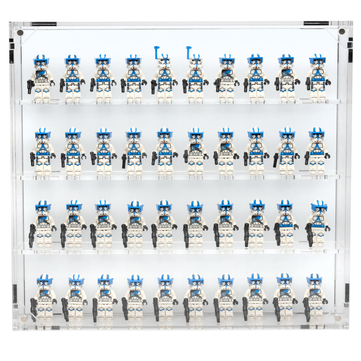 Wall Mounted Display Cases for 40 LEGO® Minifigures - White