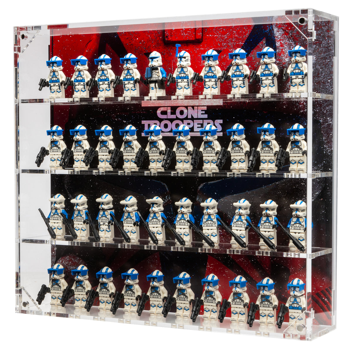 Wall Mounted Display Cases for 40 LEGO® Clone Trooper Minifigures