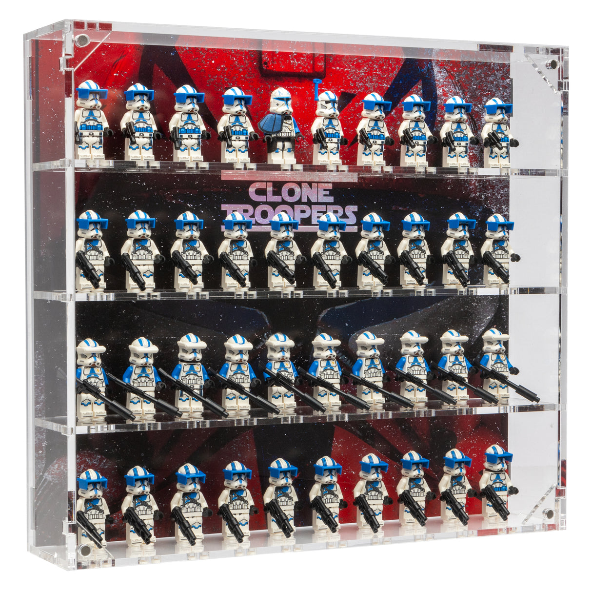 Wall Mounted Display Cases for 40 LEGO® Clone Trooper Minifigures