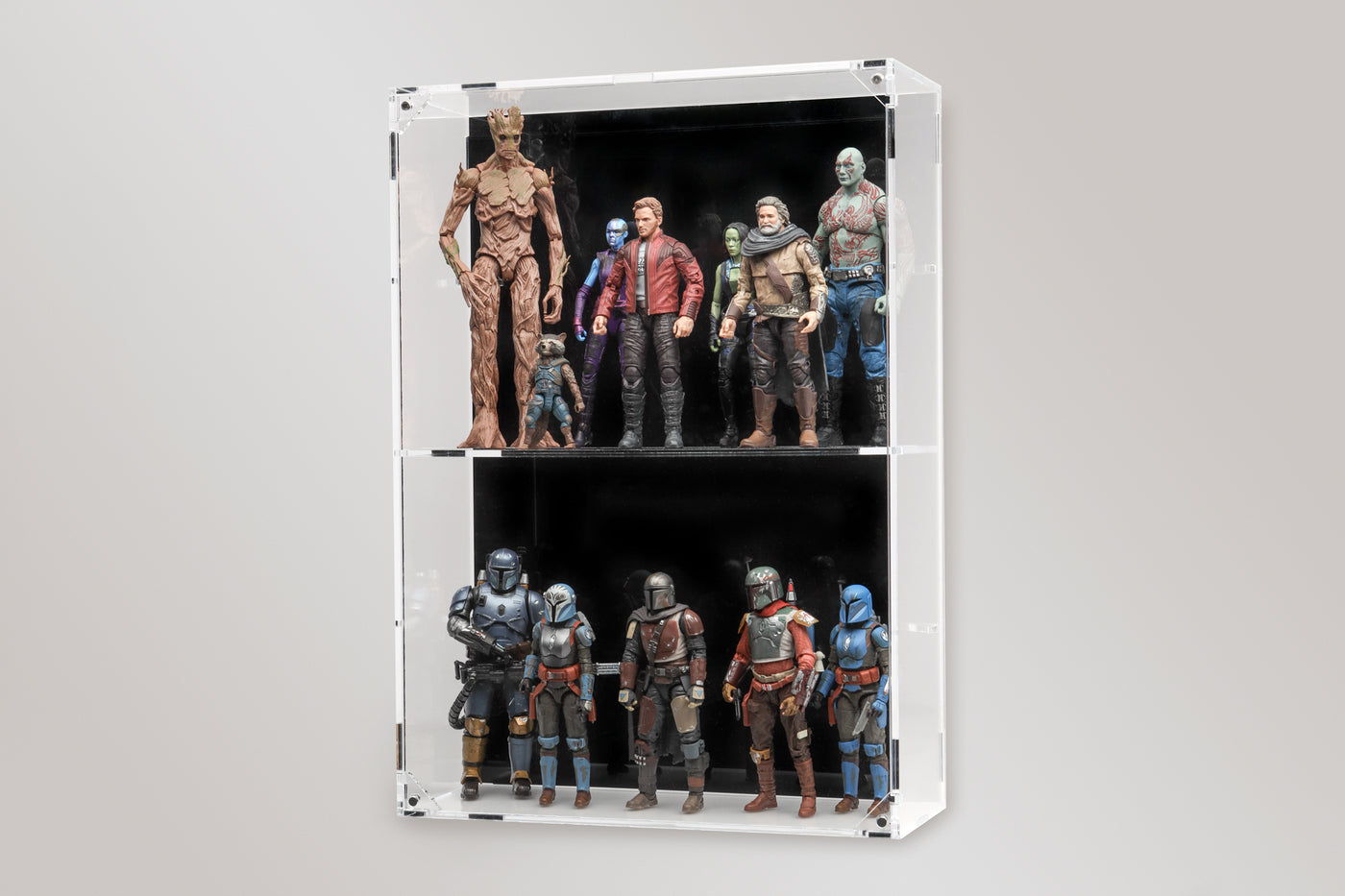 XL Wall Mounted Display Case for 6 inch Action Figures - 10 count