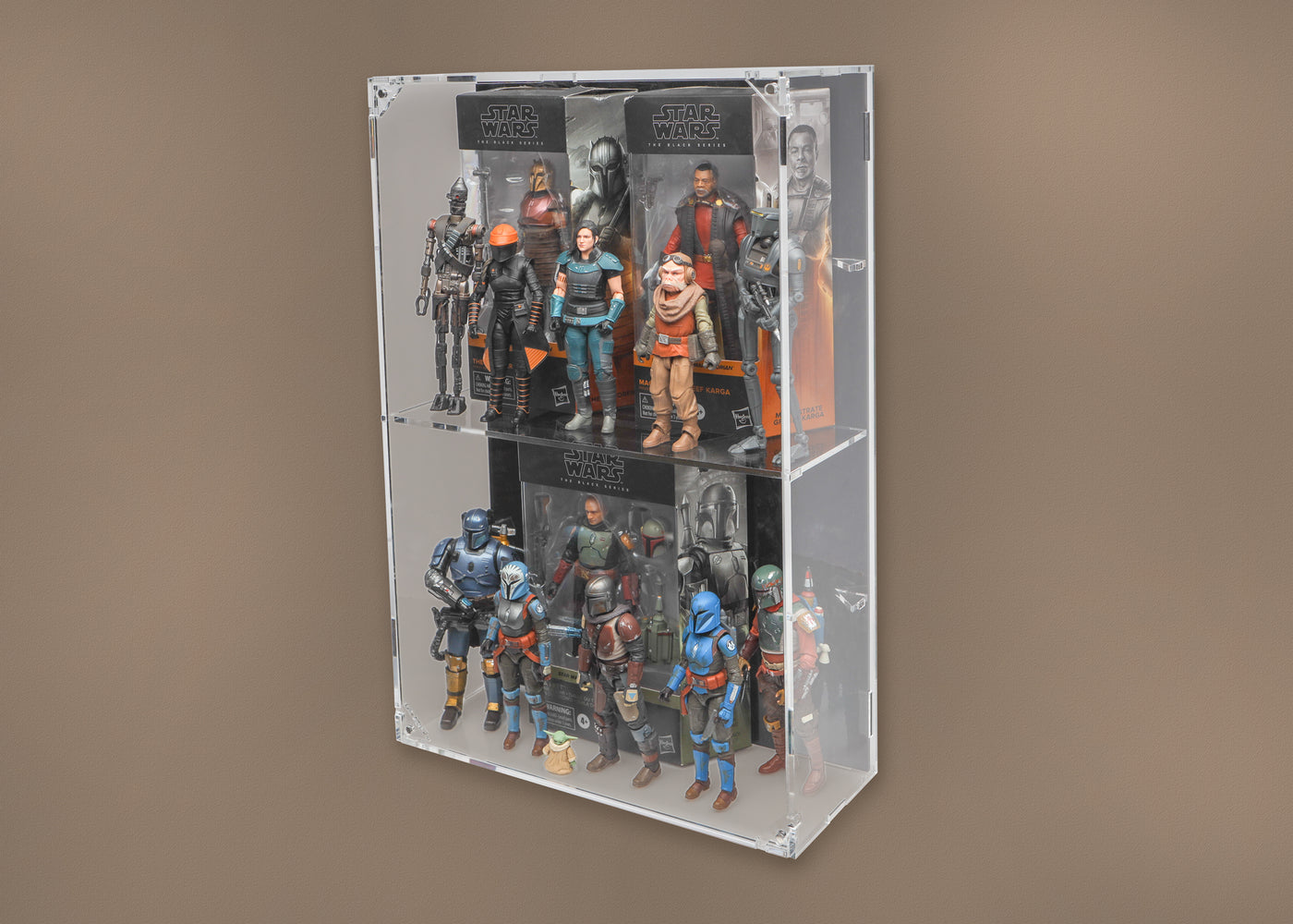 XL Wall Mounted Display Case for 6 inch Action Figures - 10 count