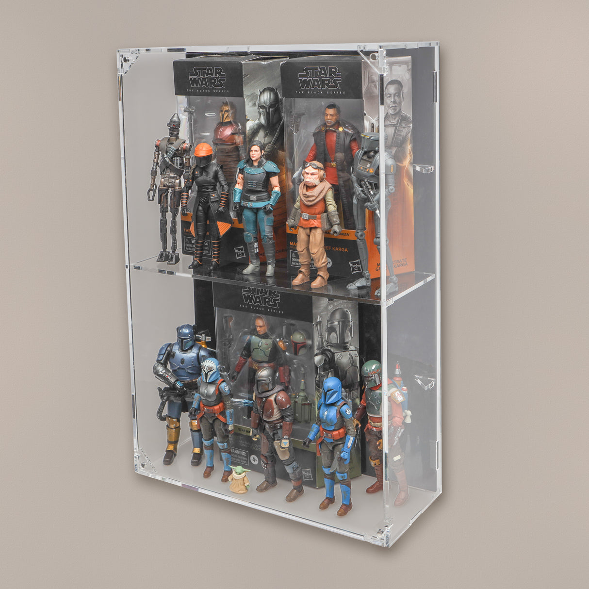 XL Wall Mounted Display Case for 6 inch Action Figures - 10 count
