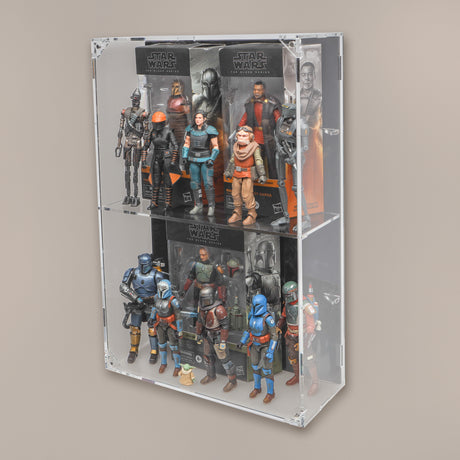XL Wall Mounted Display Case for 6 inch Action Figures - 10 count
