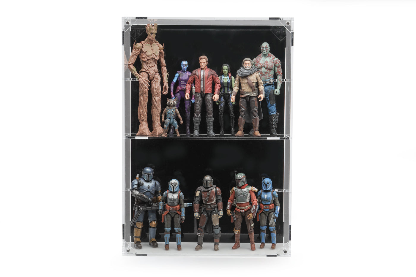 XL Wall Mounted Display Case for 6 inch Action Figures - 10 count - BrickShell Cases