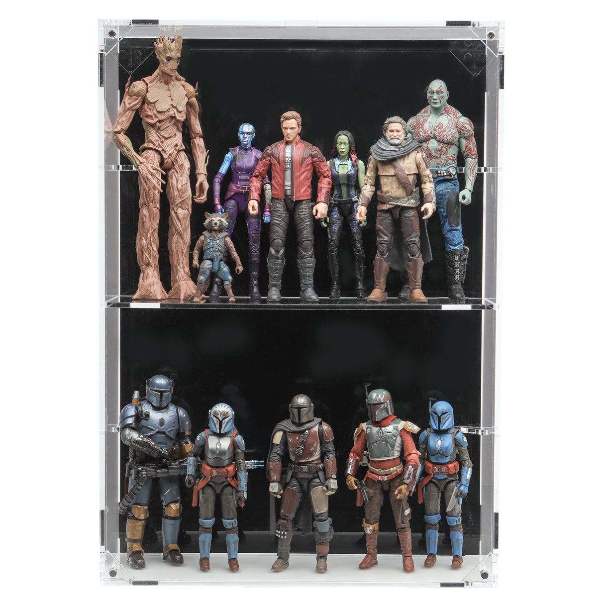 XL Wall Mounted Display Case for 6 inch Action Figures - 10 count