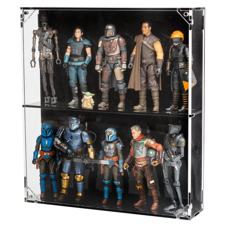 Wall Mounted Display Case for 6 inch Action Figures - 10 count