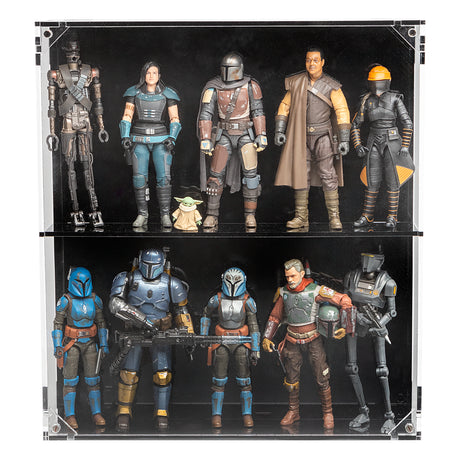 Wall Mounted Display Case for 6 inch Action Figures - 10 count