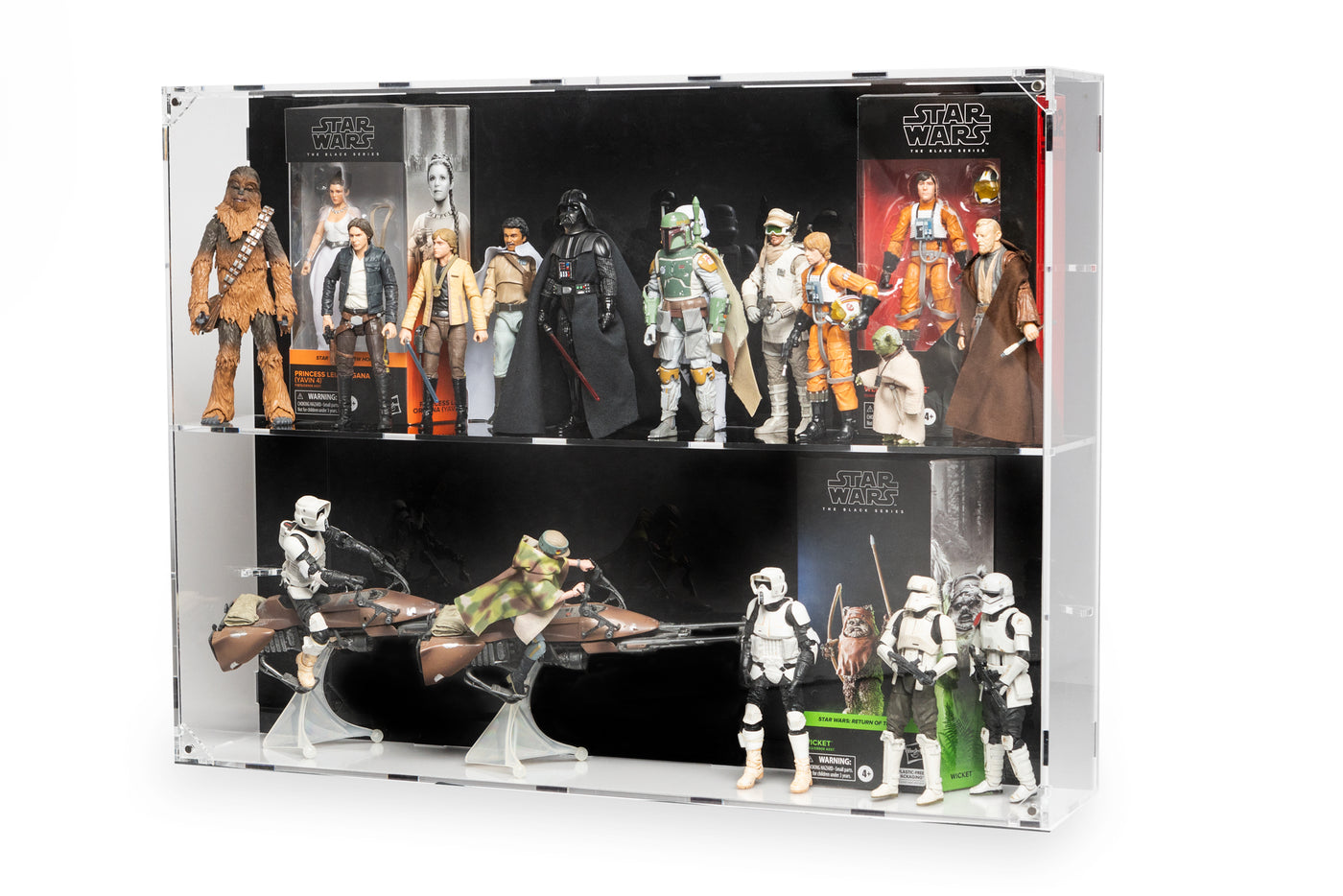 XL Wall Mounted Display Case for 6 inch Action Figures - 18 count