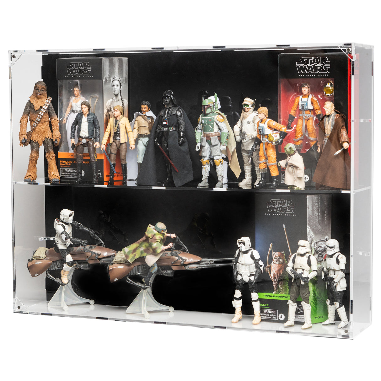 XL Wall Mounted Display Case for 6 inch Action Figures - 18 count