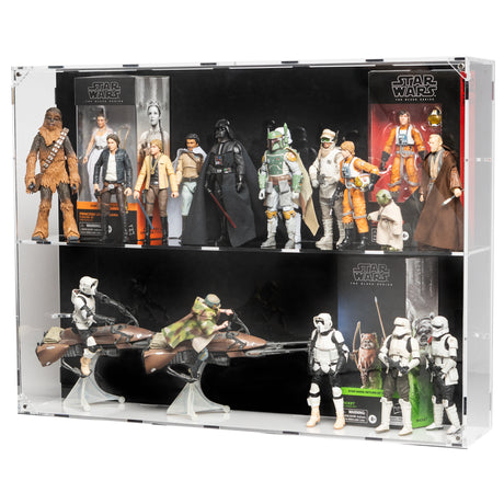 XL Wall Mounted Display Case for 6 inch Action Figures - 18 count
