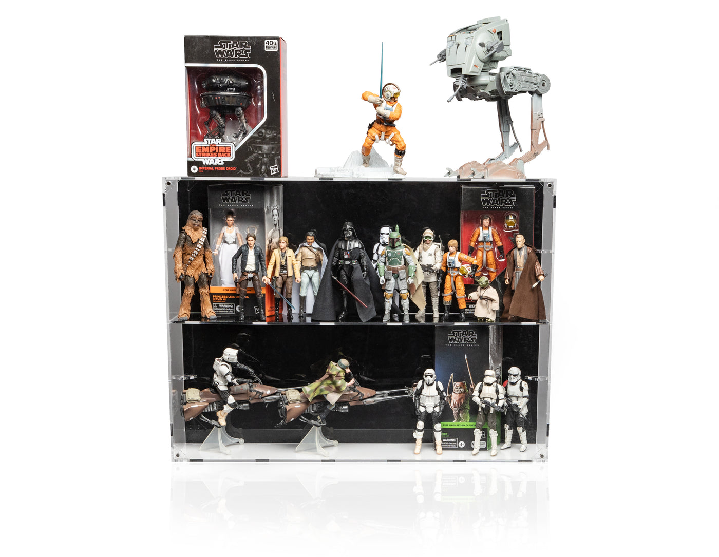 XL Wall Mounted Display Case for 6 inch Action Figures - 18 count