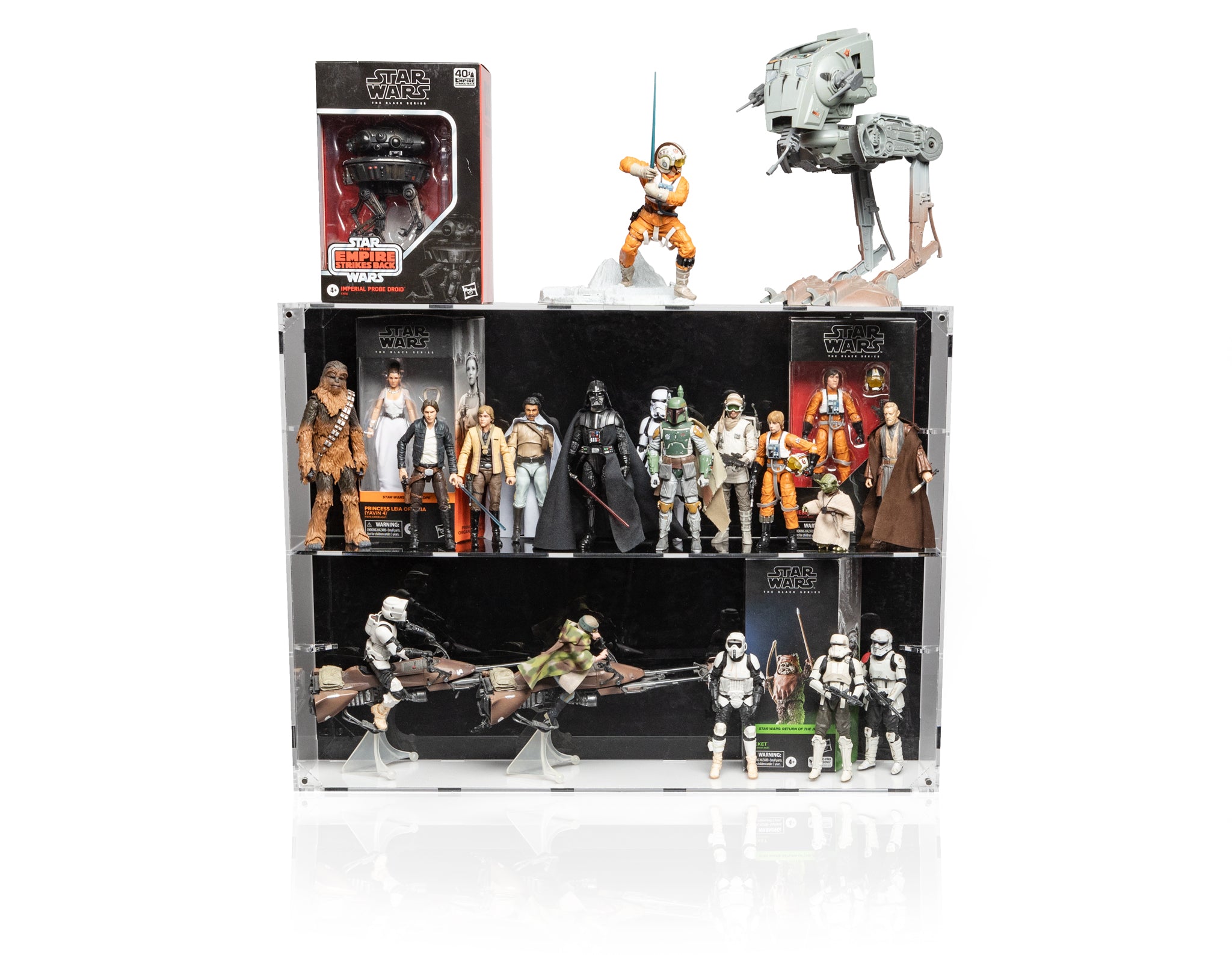 XL Wall Mounted Display Case for 6 inch Action Figures - 18 count - BrickShell Cases