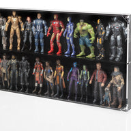 Wall Mounted Display Case for 6 inch Action Figures - 18 count - BrickShell Cases