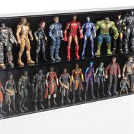 Wall Mounted Display Case for 6 inch Action Figures - 18 count - BrickShell Cases