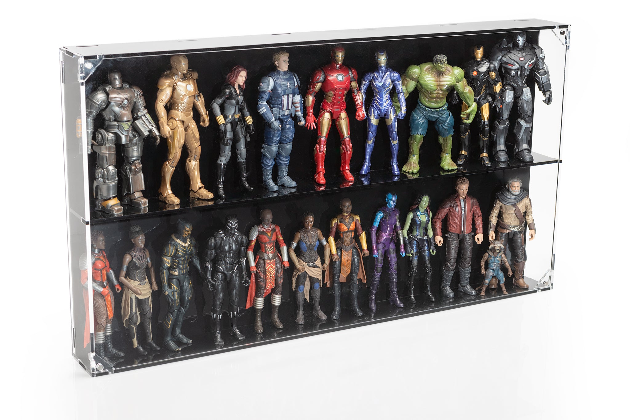 Wall Mounted Display Case for 6 inch Action Figures - 18 count