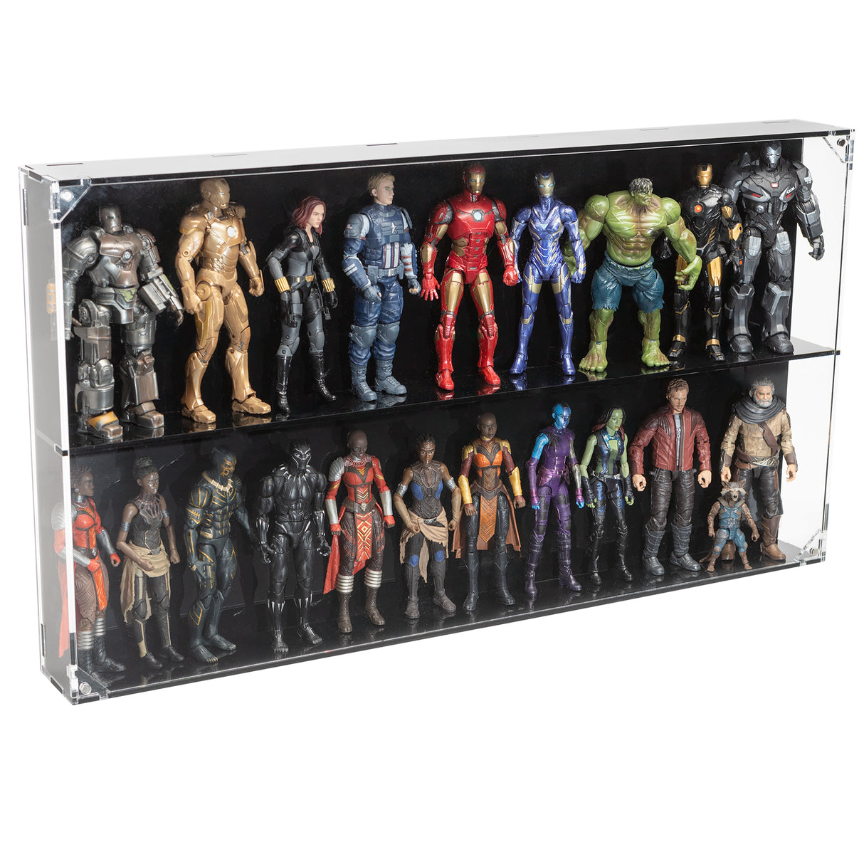 Wall Mounted Display Case for 6 inch Action Figures - 18 count