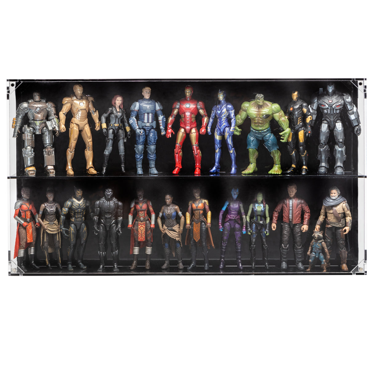 Wall Mounted Display Case for 6 inch Action Figures - 18 count