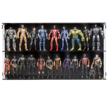 Wall Mounted Display Case for 6 inch Action Figures - 18 count