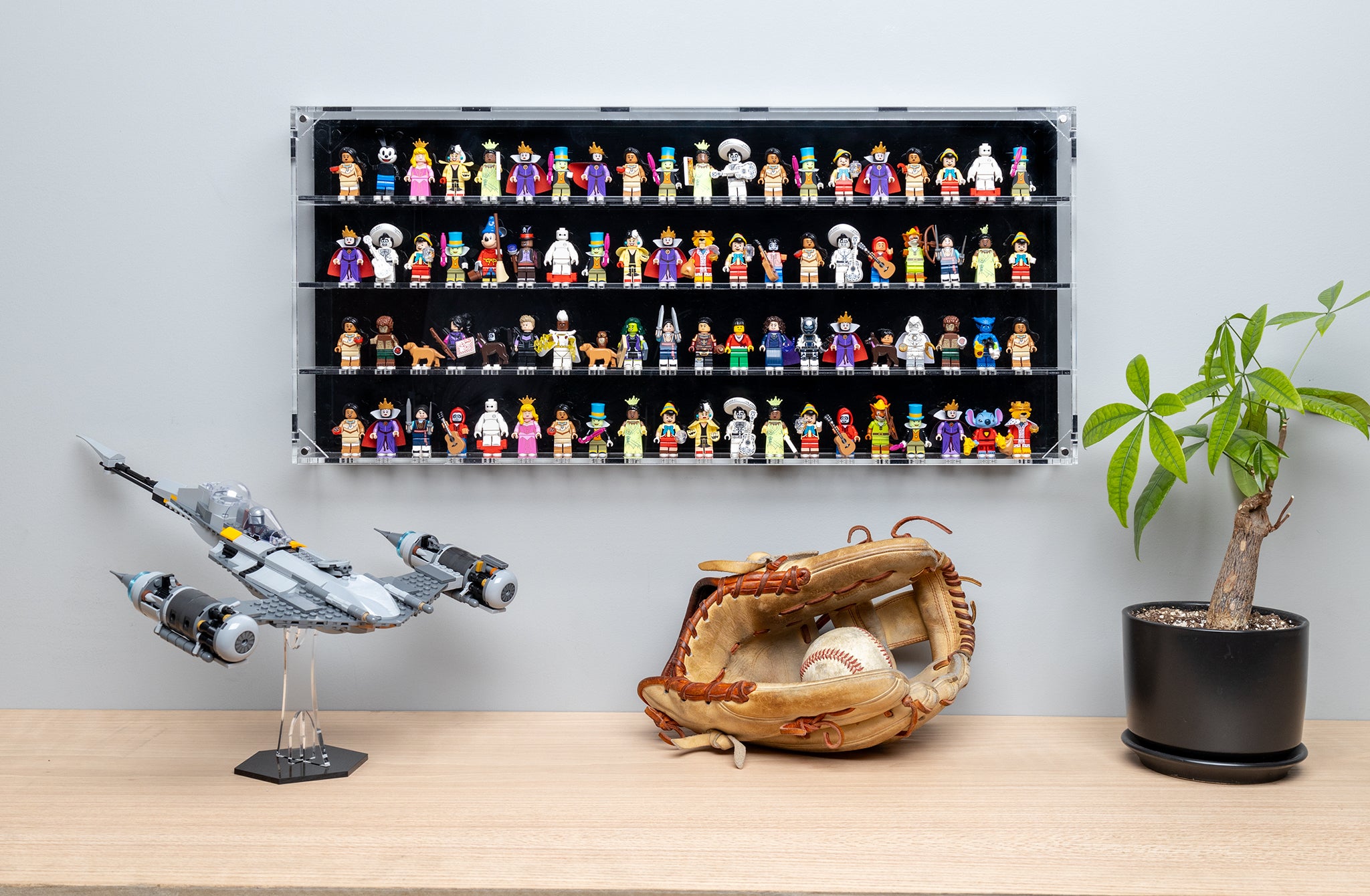 Wall Mounted Display Cases for 80 LEGO® Minifigures