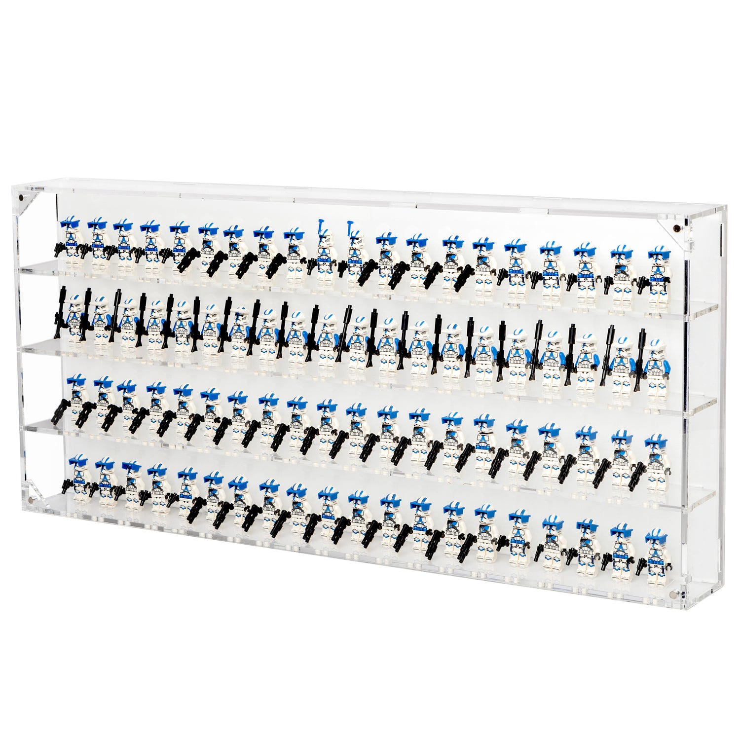 Wall Mounted Display Cases for 80 LEGO® Minifigures - White