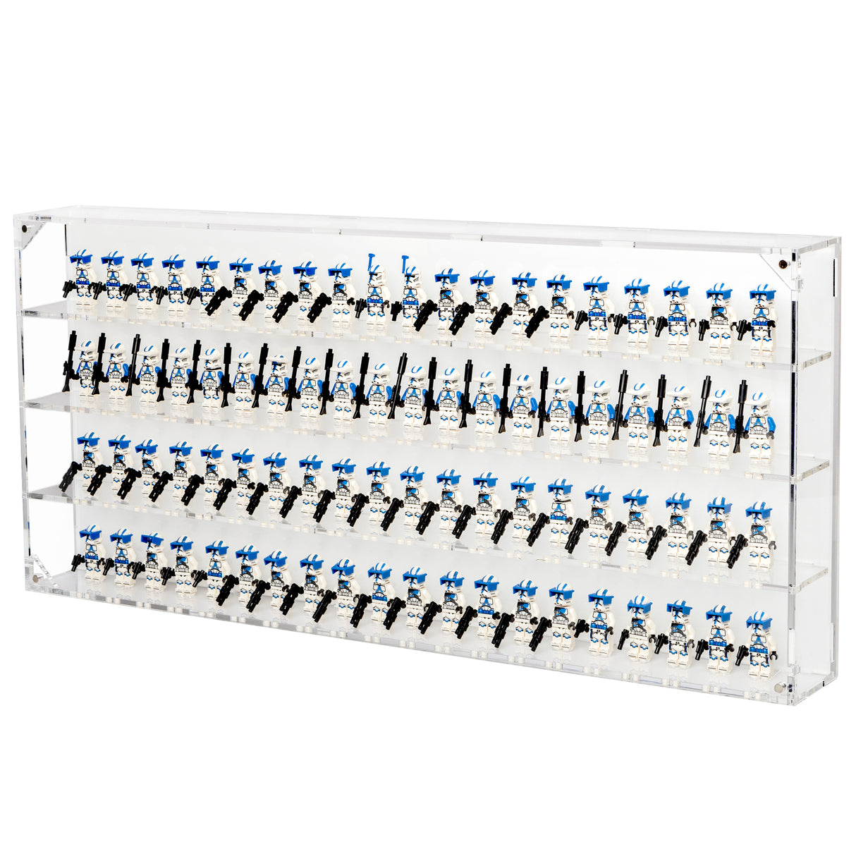 Wall Mounted Display Cases for 80 LEGO® Minifigures - White