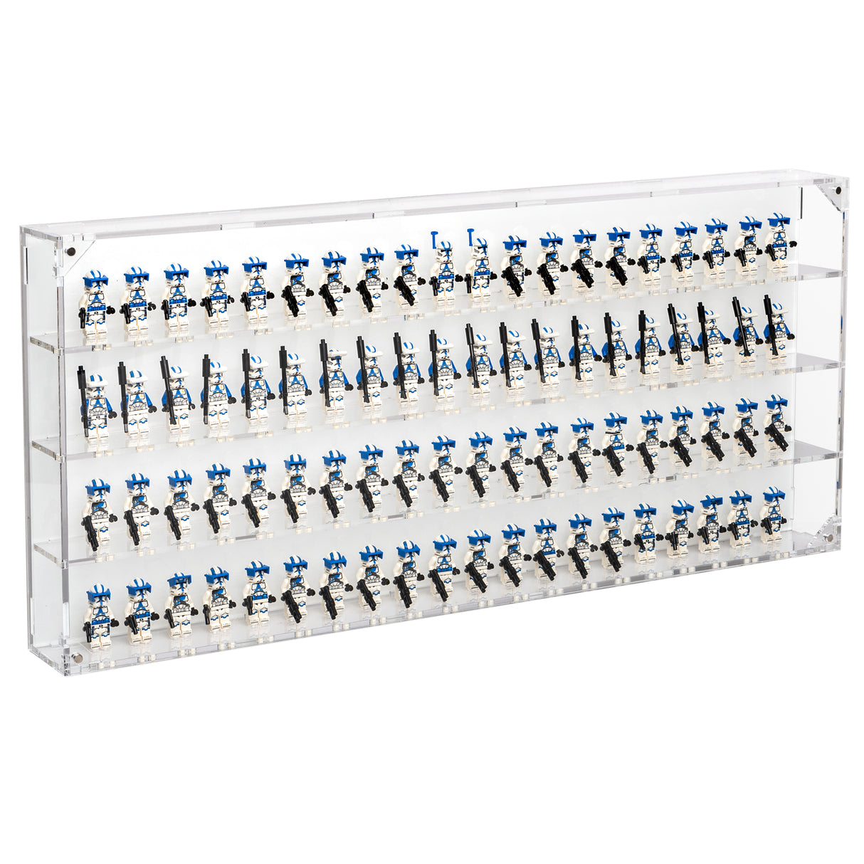 Wall Mounted Display Cases for 80 LEGO® Minifigures - White