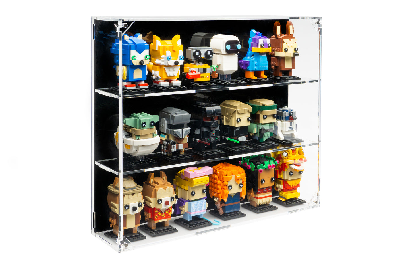 LEGO® BrickHeadz 18-Count Wall-Mounted Display Case - BrickShell Cases