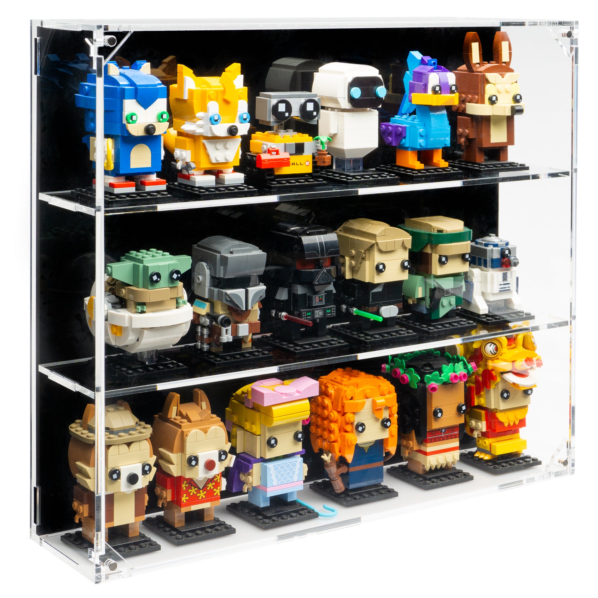 LEGO® BrickHeadz 18-Count Wall-Mounted Display Case