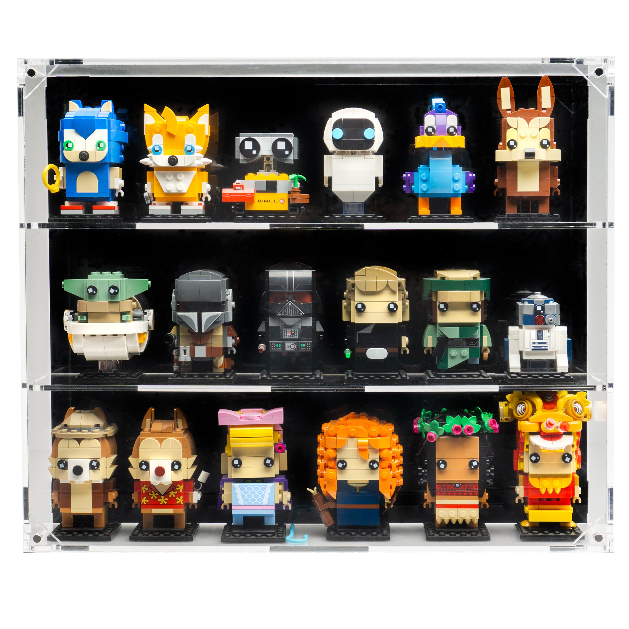 LEGO® BrickHeadz 18-Count Wall-Mounted Display Case