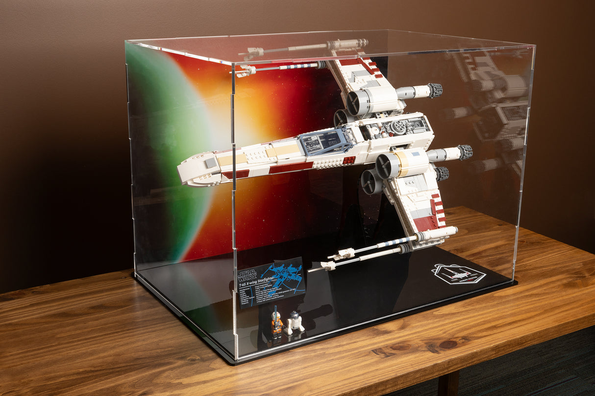 x wing aufbewahrung LEGO Star Wars X-Wing Starfighter Display Case (75355)